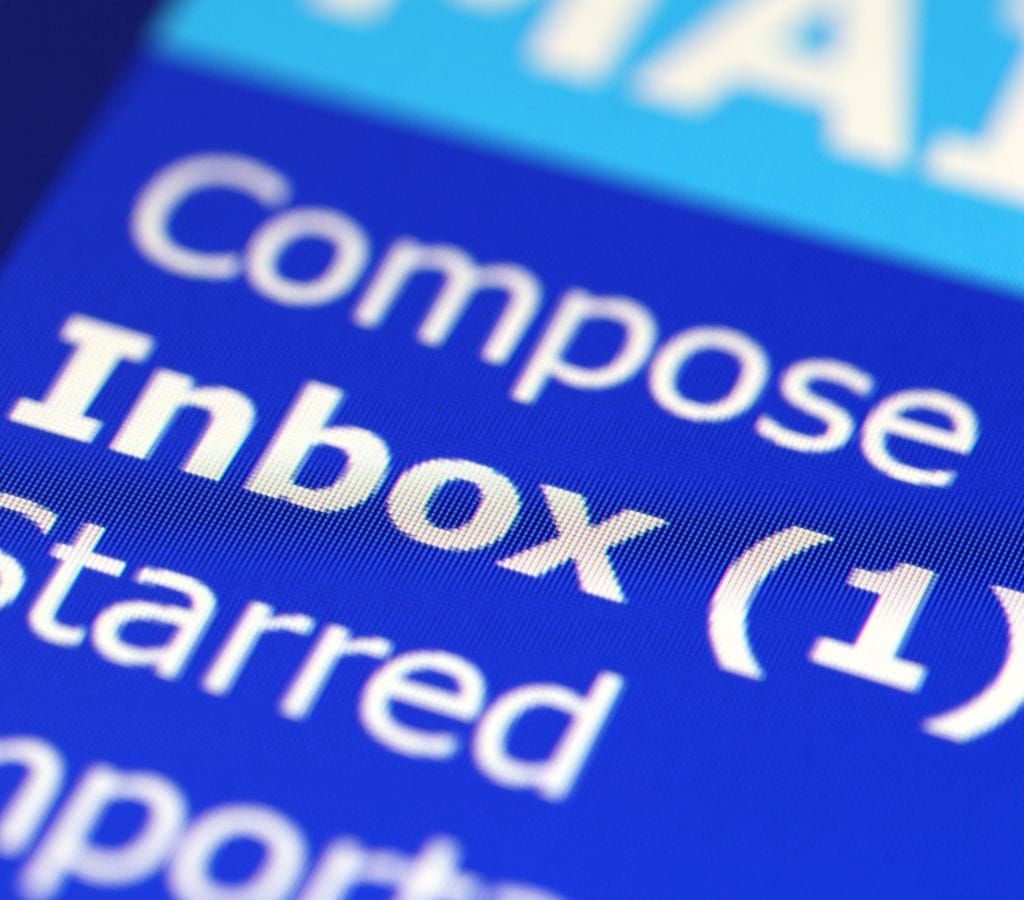 inbox email interface