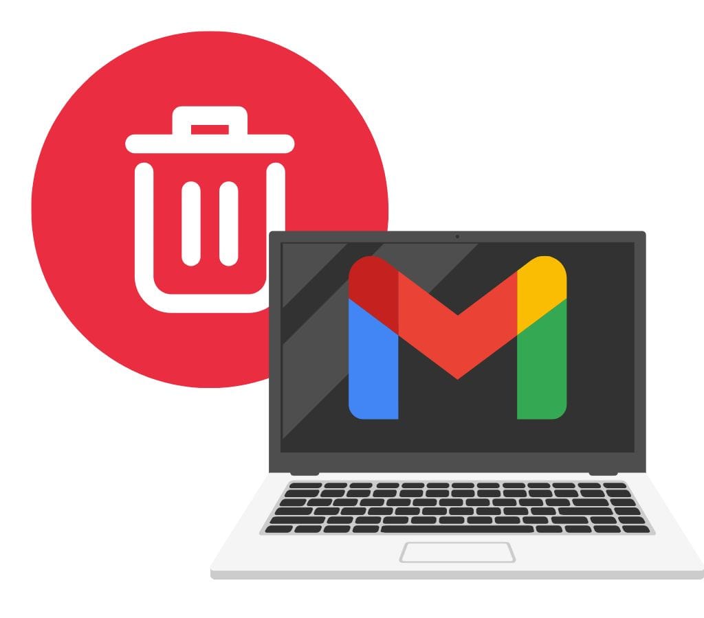 deleted emails in Gmail illustration