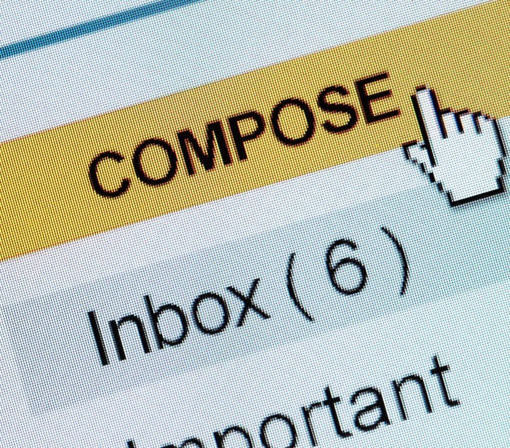 clicking on compose email button