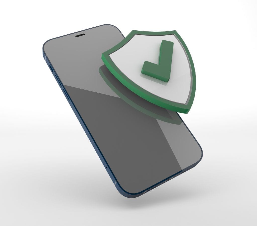 Security alert notification on a smartphone with a green badge