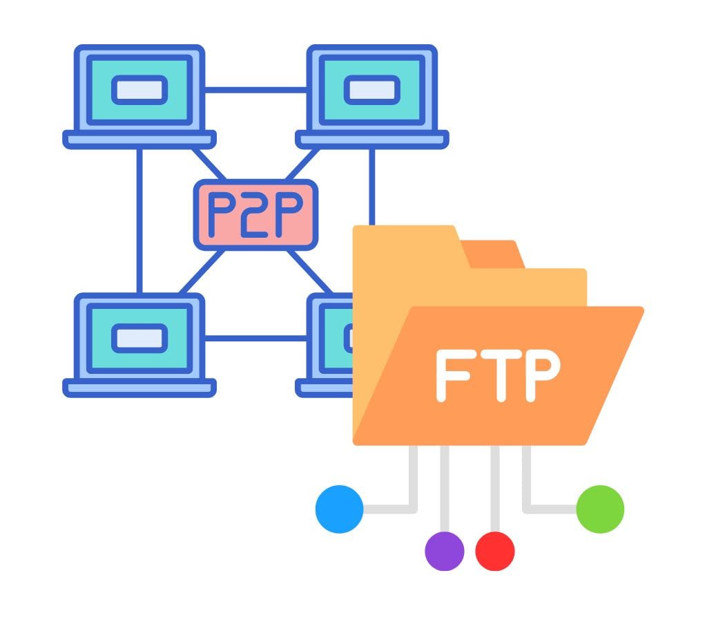 File Transfer Protocol (FTP) and Peer-to-Peer (P2P) file sharing