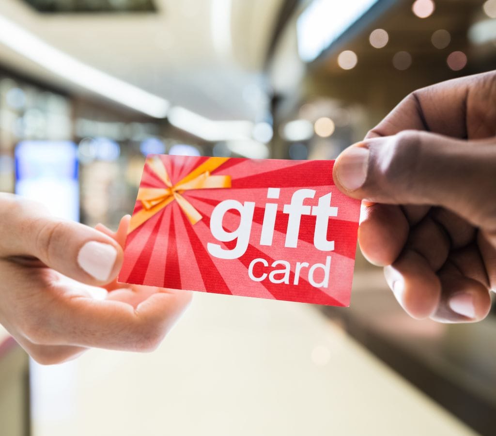 Giving Gift Card Or Voucher