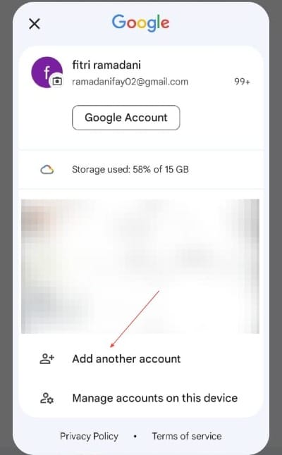 add another account page in gmail android app