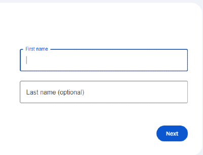 gmail sign up page