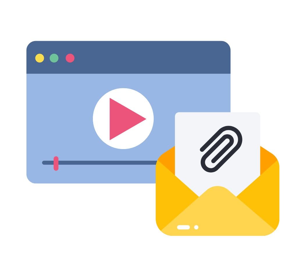attach video in email