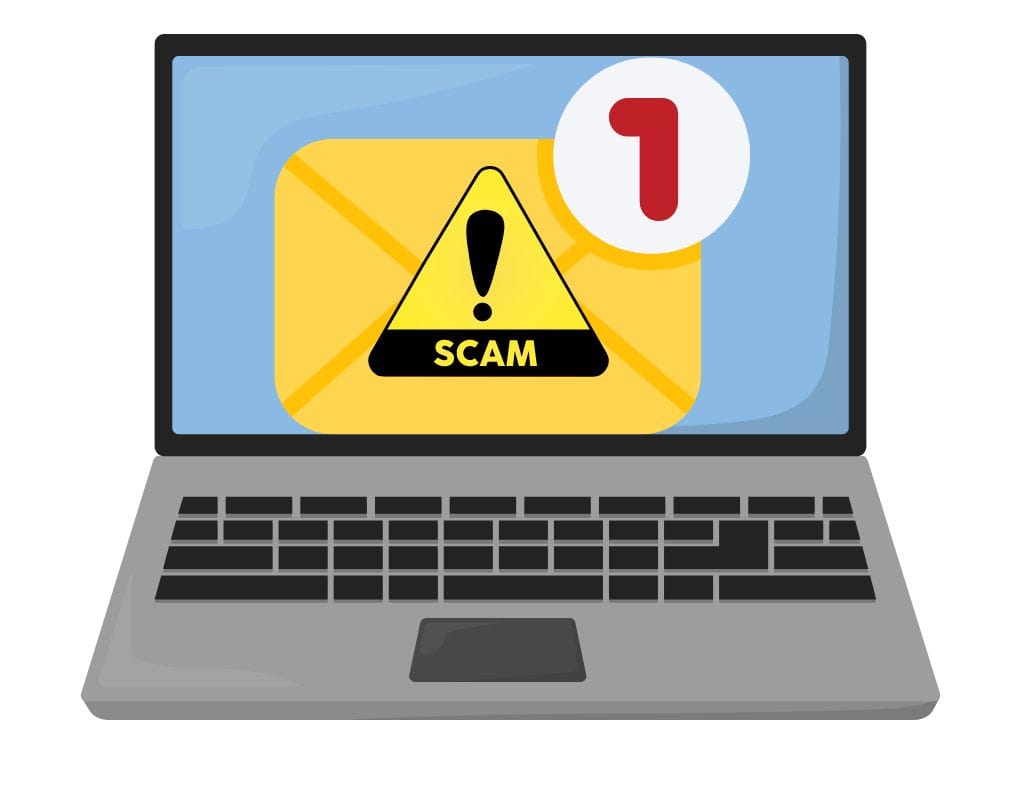 email scam illustration