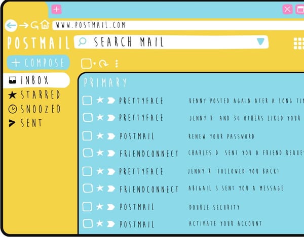 email front page interface concept