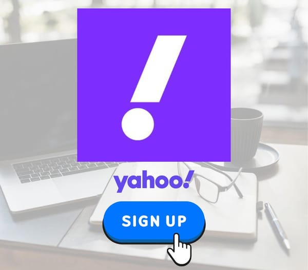 yahoo mail sign up concept